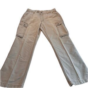 Carhartt WORKER Carpenter pants 34x30 Khaki  Relaxed Fit RN 14806